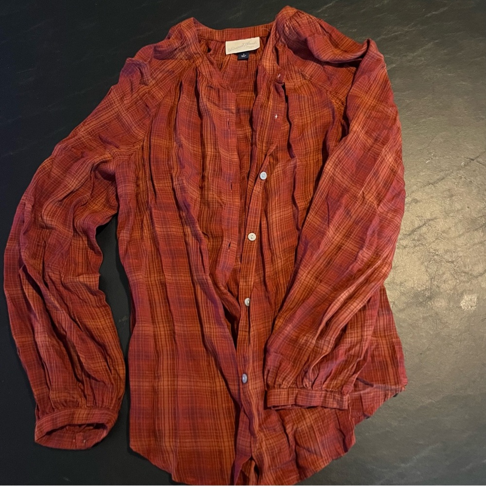 Plaid Button-Up Shirt